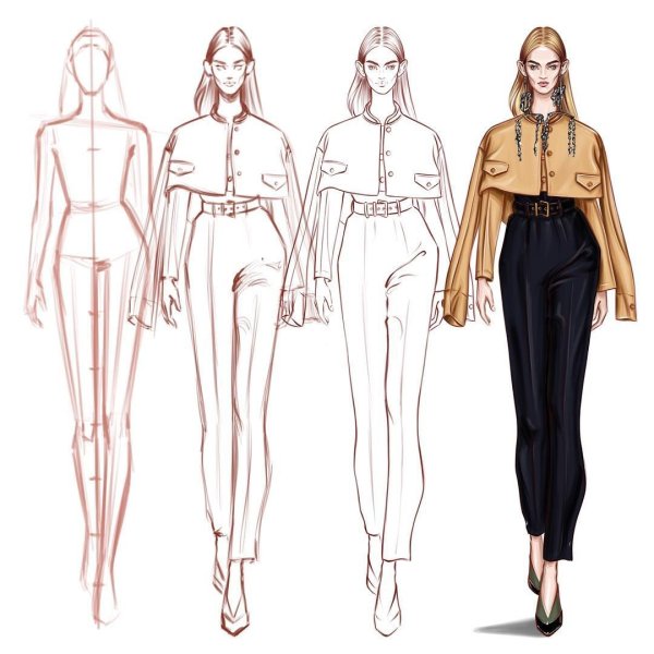 Макет для рисования одежды