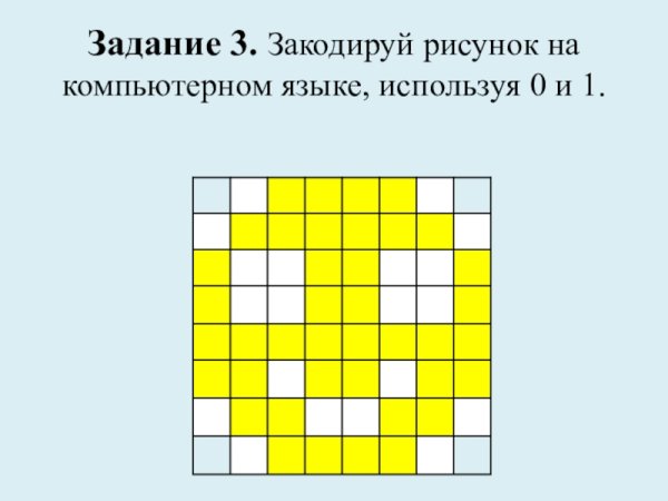 Кодирование графической информации рисунки