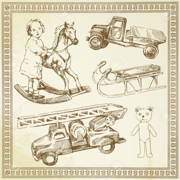 Старинные игрушки рису