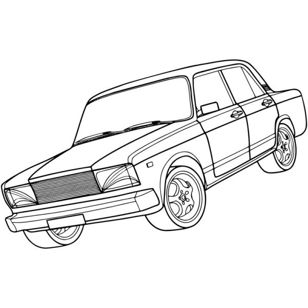 Лада 2107 спереди раскраска