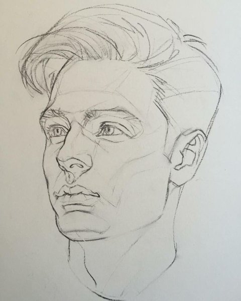 Зарисовки лица человека