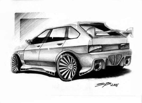 Раскраски для мальчиков машинки ВАЗ 2107