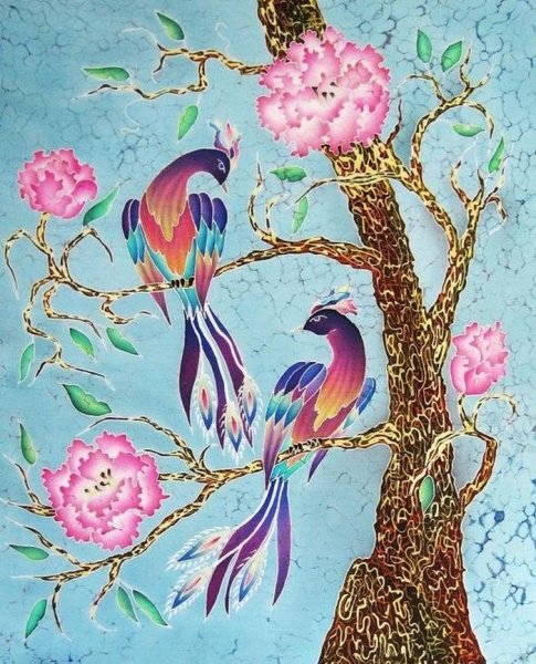 Райская птичка рисунок