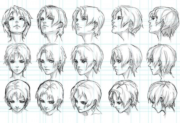 Аниме голова полубоком