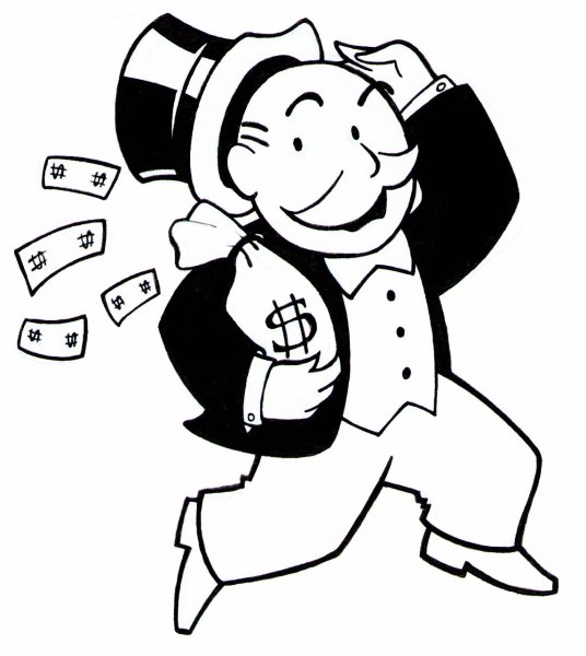 Монополия черно белая