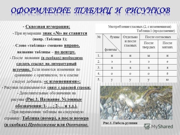 Сквозная нумерация рисунков