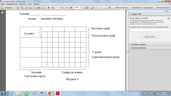 Сквозная нумерация таблиц