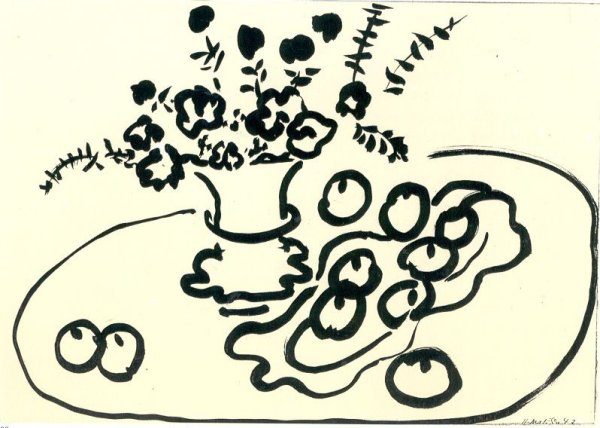 Анри Матисс натюрморт набросок