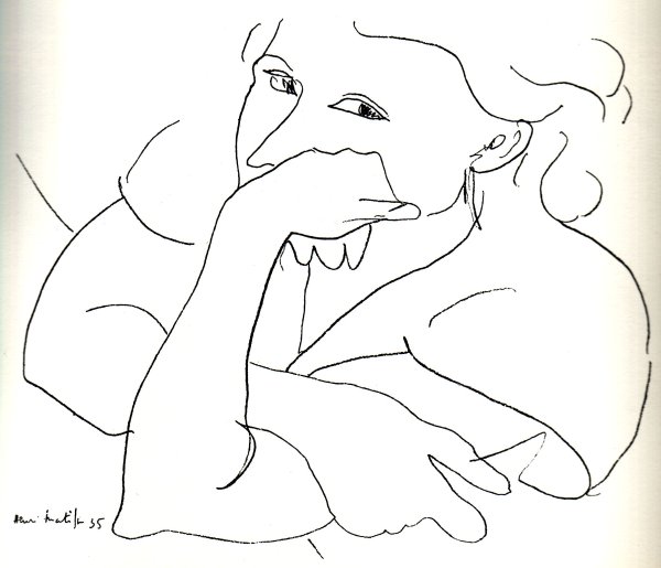 Анри Матисс линейный рисунок