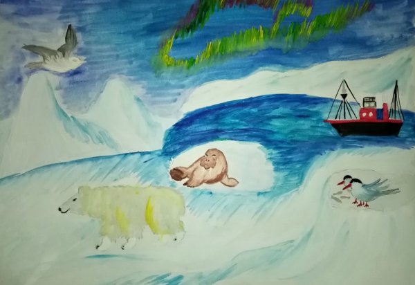 Легкую картину на тему Арктика