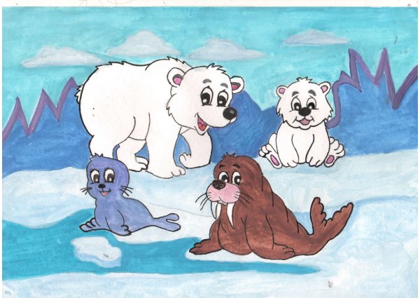 Арктика рисунки детей