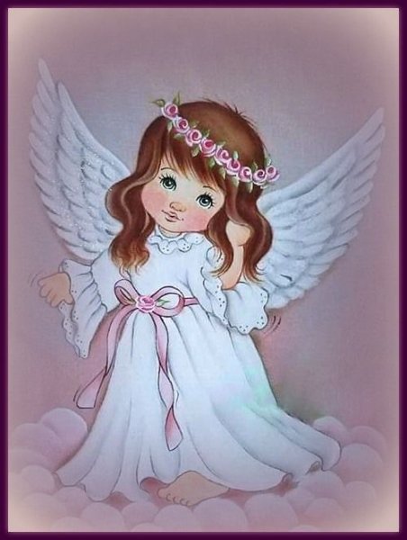 Девочка ангел с птичкой в руках