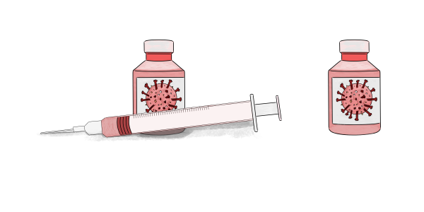 Вакцина рисунок на белом фоне
