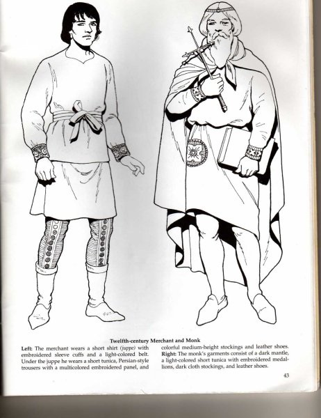 Раскраска средневековье