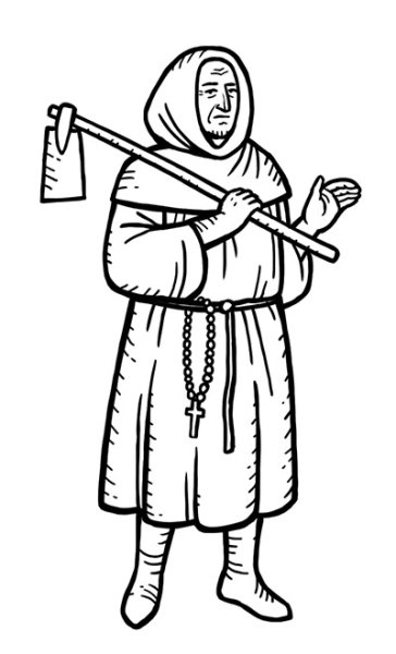 Исторический костюм раскраска