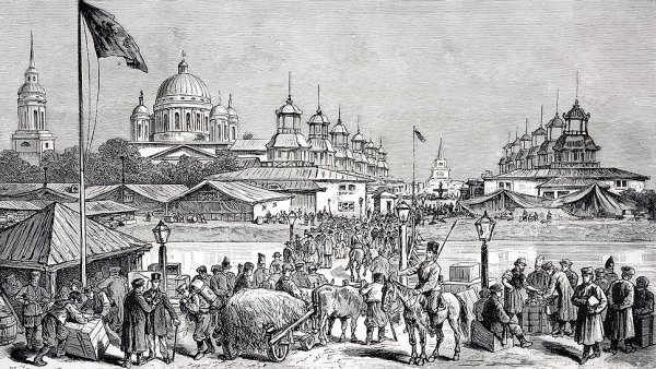 Макарьевская ярмарка в 19 веке в Нижнем Новгороде