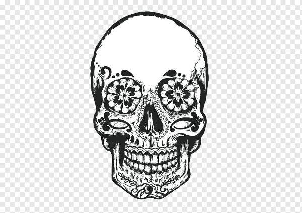 Череп для Хэллоуина раскраска