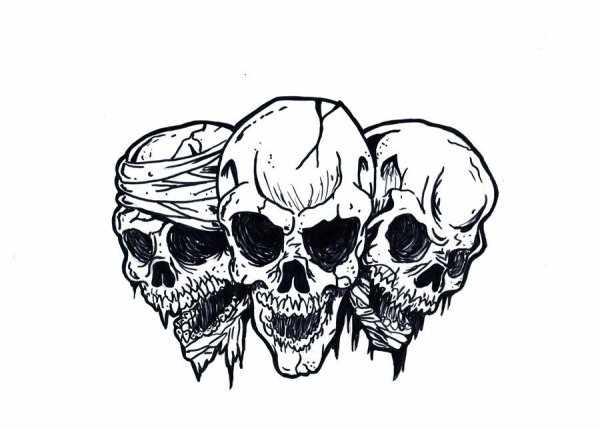 Череп рисунок