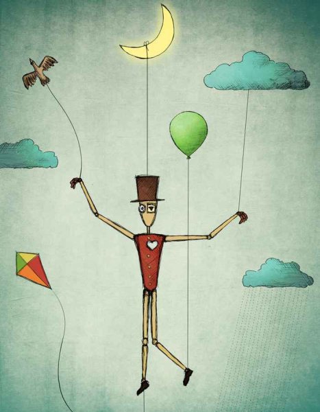 Картина на веревочке