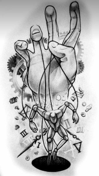 Татуировка Кукловод эскиз