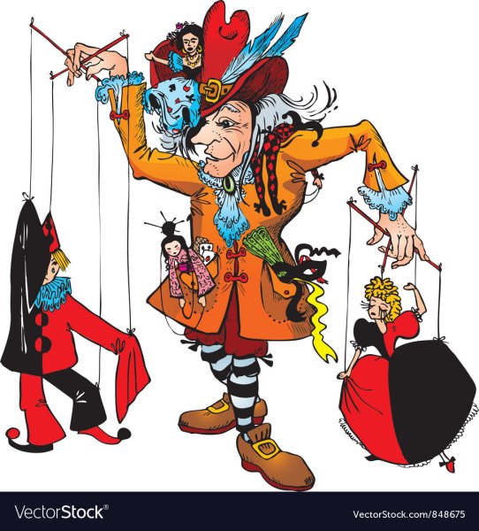 Театральные персонажи на прозрачном фоне