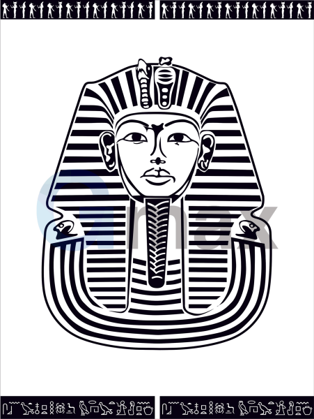 Маска фараона Тутанхамона рисунок