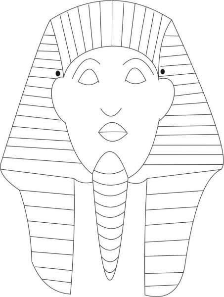 Раскраски Египет фараон Тутанхамон