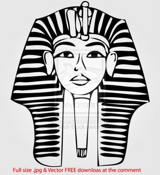 Маска фараона Тутанхамона рисунок