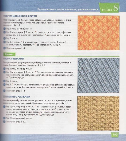 Жемчужный узор спицами схема
