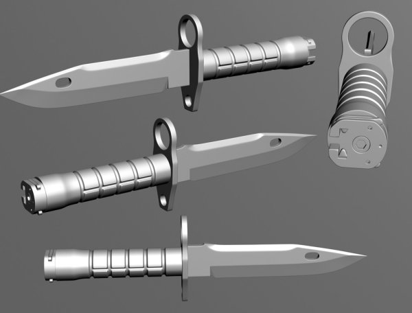 Контур штык ножа