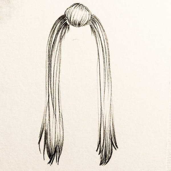 Прямые волосы для рисования