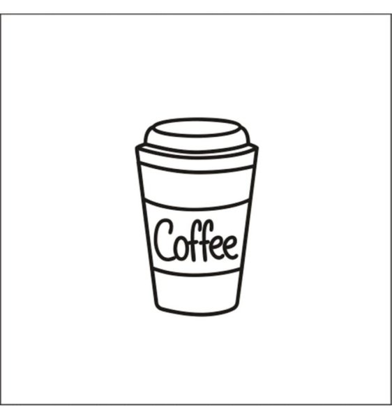 Стаканчик кофе раскраска
