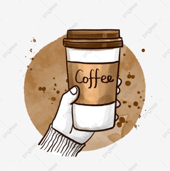 Нарисованный стаканчик кофе