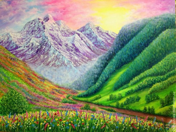 Долина цветов картина