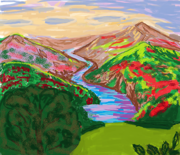 Горы солнечной Долины рисунок