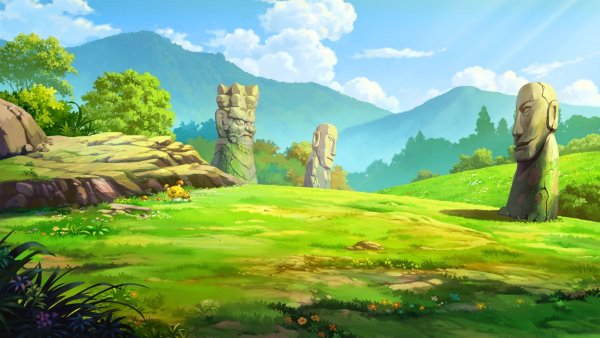 Хаяо Миядзаки пейзажи сказочные