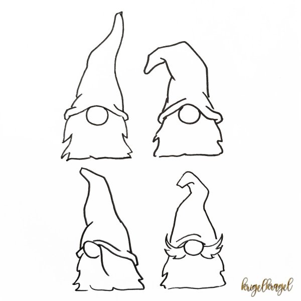 Аппликация Гном новогодний