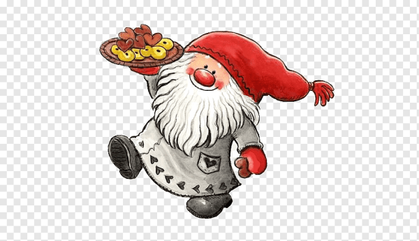 Рисунок новогоднего гнома