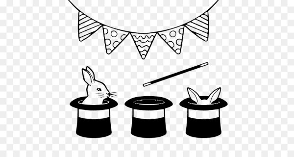 Шляпа фокусника на белом фоне