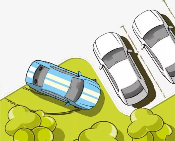 Векторные иллюстрации машины на парковке