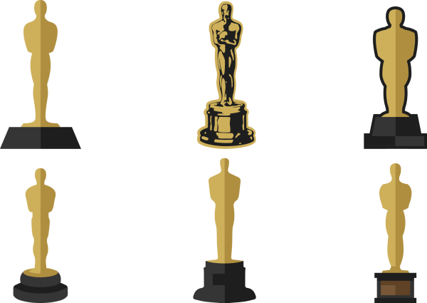 Оскар на черном фоне
