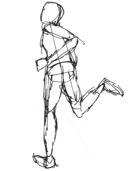 Рисунок человека в полный рост карандашом