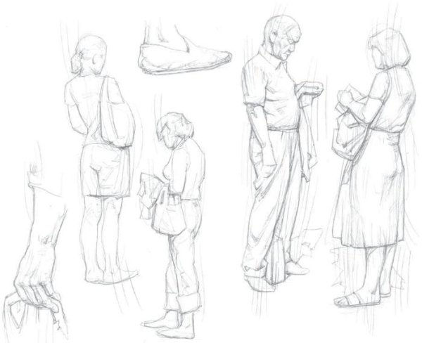 Наброски фигуры человека