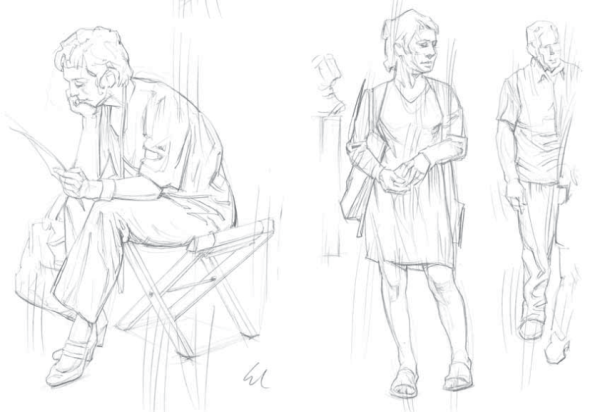 Человек в 3/4 референс в полный рост