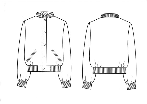 Бомбер технический рисунок