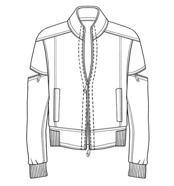 Технический эскиз мужского костюма