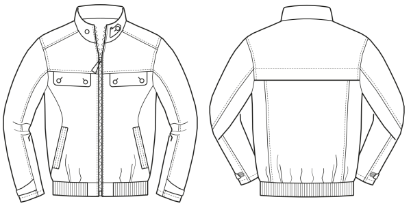 Эскиз мужской куртки