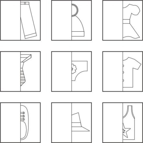 Дорисовать половину рисунка