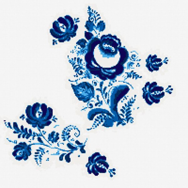 Гжель орнаментальная роспись