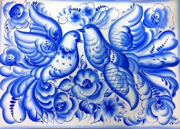 Основные элементы гжельской росписи